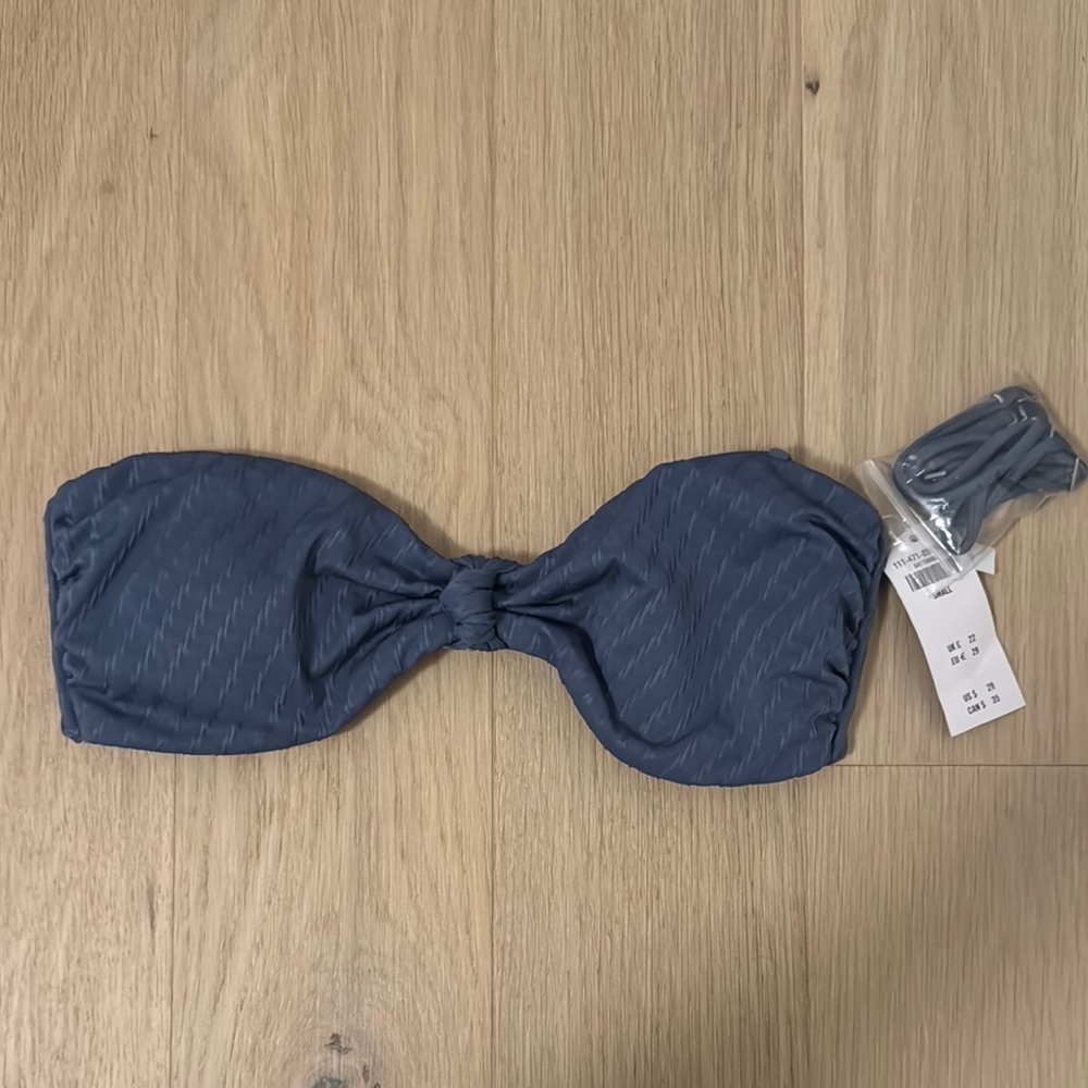 Abercrombie Blue Strapless Bikini Top